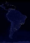 a terra a noite - áreas urbanizadas na América do Sul