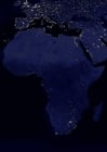 a terra a noite - áreas urbanizadas na África