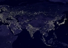 Fotos a terra a noite - áreas urbanizadas