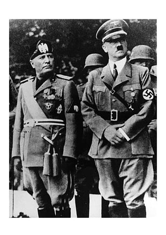 Foto Adolf Hitler e Mussolini