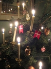 Foto árvore de natal com velas