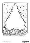 Página para colorir árvore de natal