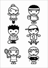 Página para colorir esportes