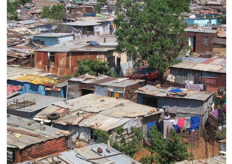 Foto favela em Soweto, Ãfrica do Sul