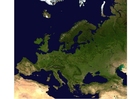 foto de satélite da Europa