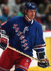 Foto hockey no gelo, wayne gretzky, new york rangers