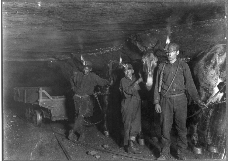 Foto mineradores de carvÃ£o, 1908
