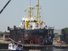 navio em doca seca