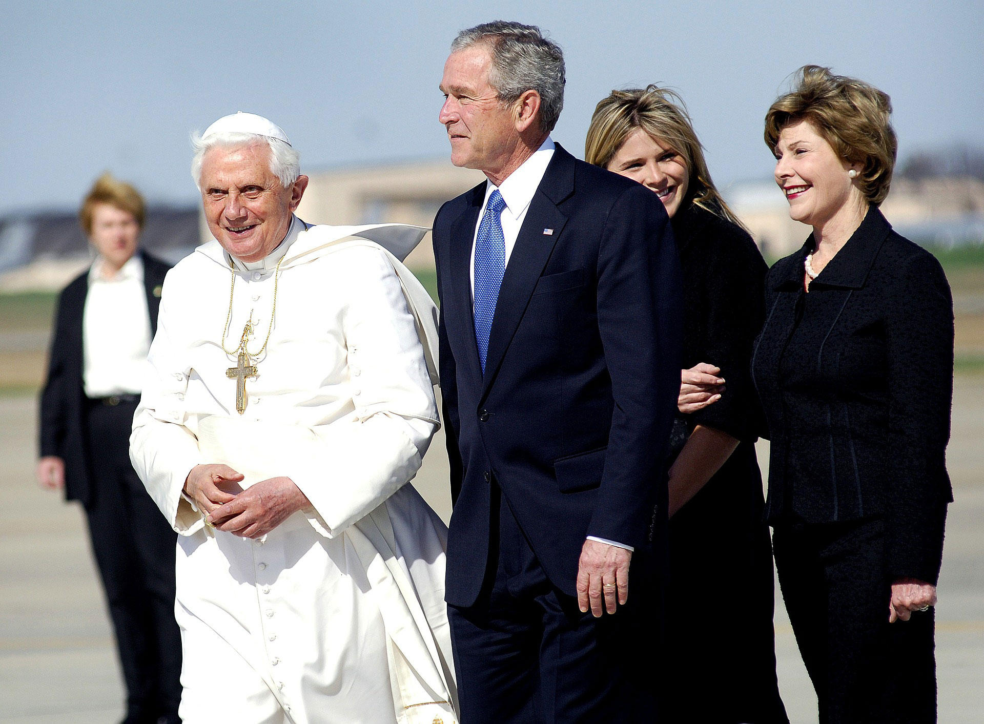 Foto Papa Bento XVI e George W. Bush