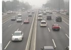 rodovia com poluição em Pequim 