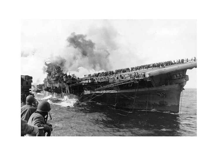 Foto USS Franklin 1945