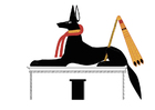 imagem Anubis como Chacal 