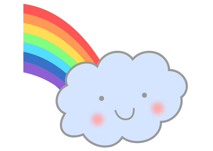 imagem arco-Ã­ris com uma nuvem 