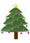 imagem árvore de Natal com bolas de Natal