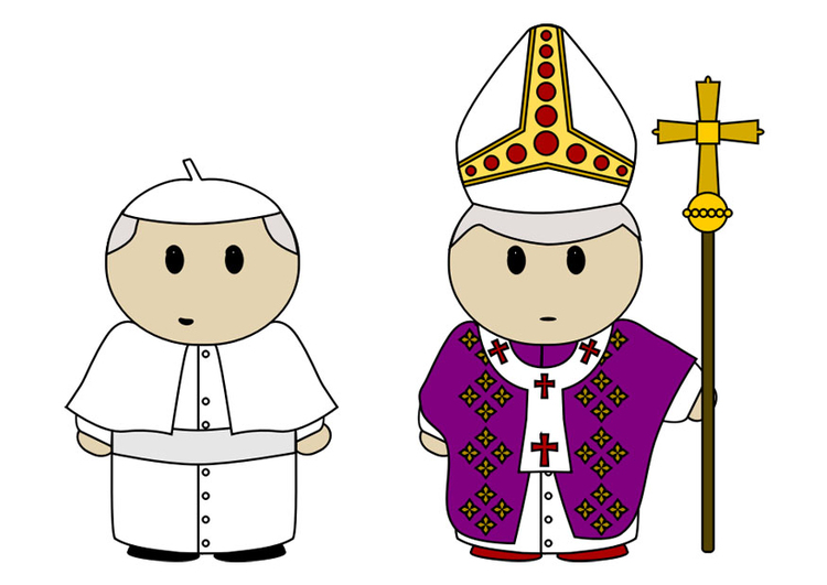 imagem as vestimentas do papa