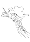 Página para colorir avião - caça