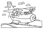 Página para colorir avião
