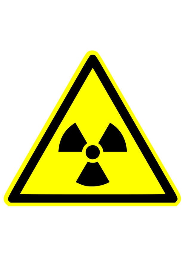 imagem aviso de radioatividade 