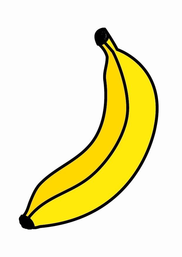 Banana para pintar - Imprimir Desenhos