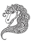Página para colorir cabeça de cavalo