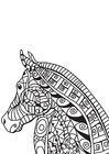 Página para colorir cabeça de cavalo