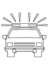 Página para colorir carro da polÃcia