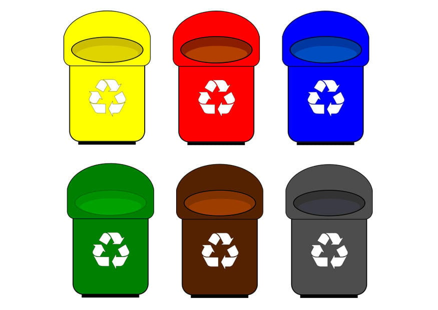 imagem contÃªineres de reciclagem 