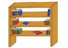 imagem estante de livros 
