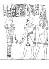 Página para colorir faraó amenophis iii