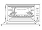 Página para colorir forno