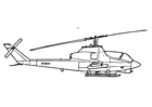 Página para colorir helicóptero cobra
