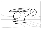 Página para colorir helicóptero