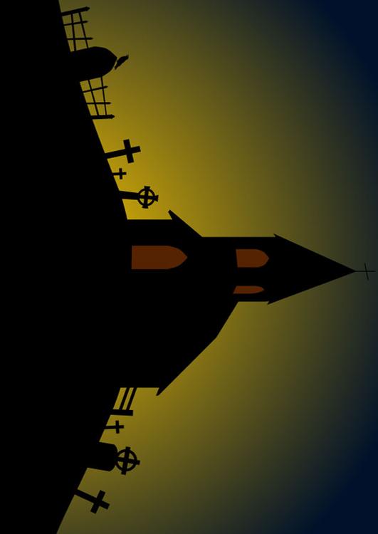 igreja de Halloween 