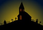 igreja de Halloween 