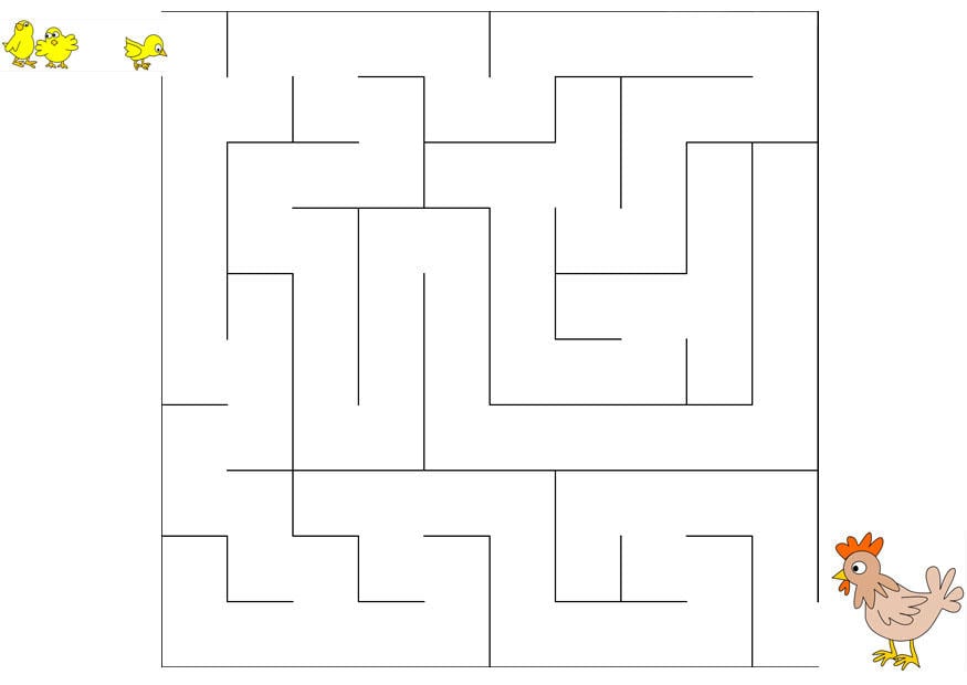 imagem labirinto galinha