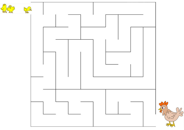 imagem labirinto - galinha