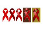 laços do Dia Mundial de Combate à AIDS 