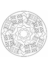 Página para colorir mandala de natal