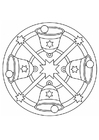 Página para colorir mandala de natal