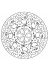 Página para colorir mandala de natal