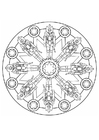 Página para colorir mandala de natal