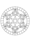 Página para colorir mandala de natal