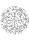 Página para colorir mandala de natal