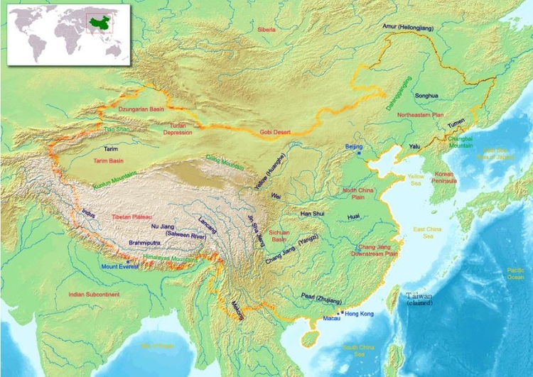 imagem mapa da China