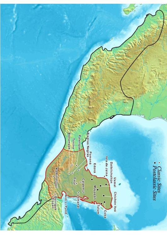 mapa da civilizaÃ§Ã£o Maya