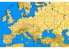 mapa da Europa com relevo e rios