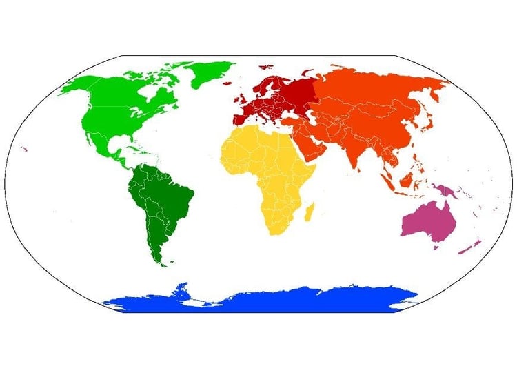 imagem mapa-mÃºndi com os continentes