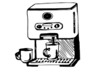 Página para colorir máquina de café expresso