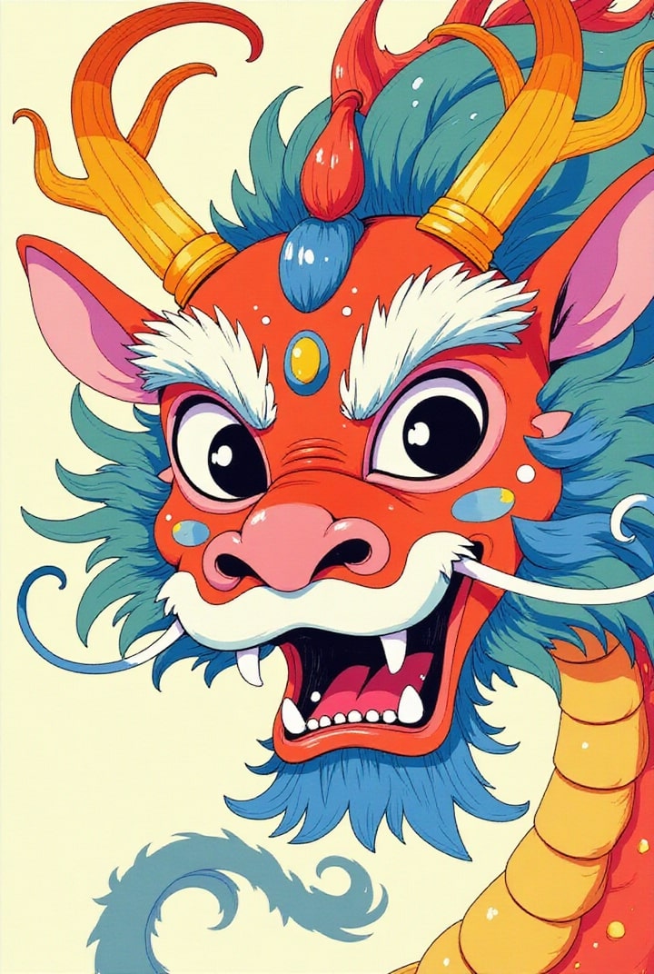 imagem mÃ¡scara de dragÃ£o chinÃªs feliz
