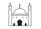 Página para colorir mesquita
